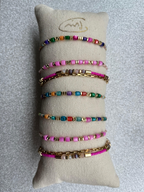 Roze/goud armband zomer