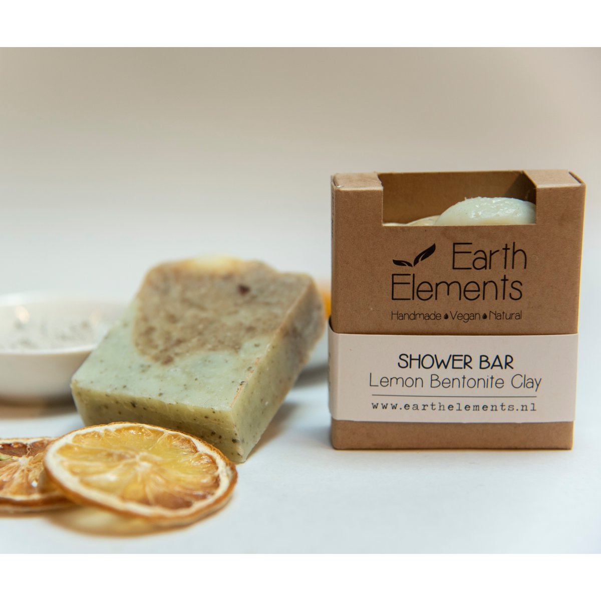 earth elements shower bar lemon bentonite clay